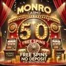 50 фріспінів без депозиту за реєстрацію в Monro Casino