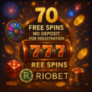 70 бездепозитних фріспінів за реєстрацію у казино RioBet
